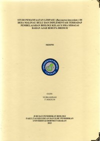 Studi Pemanfaatan Limpasu (Baccaurea Lanceolata) Di Desa Malinau Hulu Dan Implementasi Terhadap Pembelajaran Biologi Kelas X SMA Sebagai Bahan Ajar Berupa Brosur