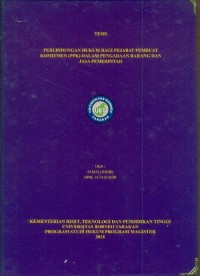 Perlindungan Hukum Bagi Pejabat Pembuat Komitmen (PPK) Dalam Pengadaan Barang Dan Jasa Pemerintah