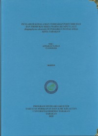 Pengaruh Kedalaman Terhadap Pertumbuhan Dan Produksi Serta Warna Rumput Laut (Kappaphycus Alvarezii) Di Perairan Pantai Amal Kota Tarakan