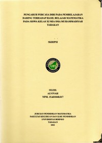 Pengaruh Percaya Diri Pada Pembelajaran Daring Terhadap Hasil Belajar Matematika Pada Siswa Kelas XI MIA SMA Muhammadiyah Tarakan