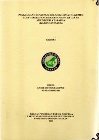 Penggunaan Konjungsi Dalam Kalimat Majemuk Pada Cerita Fantasi Karya Siswa Kelas VII SMP Negeri 4 Tarakan (Kajian Sintaksis)