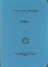 Pemanfaatan Tanaman Air (Hydrilla Verticilata) Sebagai Fitoremediasi Pada Perairan Budidaya Air Tawar