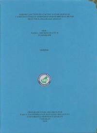 Formulasi Tepung Cacing Tanah Sebagai Campuran Pakan Terhadap Pertumbuhan Benih Ikan Nila (Oreochromis Nilotocus)