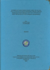 Kombinasi Pakan Bahan Baku Lokal Buah Ara (Ficus Racemosa) Dan Daun Singkong (Manihot Utillisima) Terhadap Pertumbuhan Dan Kelangsungan Hidup Benih Ikan Patin (Pangasius Hypophthalmus)