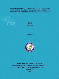 Pemberian Fermentasi Ampas Kelapa Pada Pakan Untuk Meningkatkan Kelangsungan Hidup Dan Pertumbuhan Benih Ikan Nila (Oreochromis niloticus)
