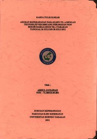 Asuhan Keperawatan Pada Klien Tn. A Dengan Thypoid Fever Di Ruang Perawatan Non Bedah Dahlia RSUD Tk. I Tarakan Tanggal 26 Juli s/d 28 Juli 2012