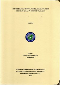 Pengembangan Modul Pembelajaran Materi Pecahan Kelas IV-D SDN 029 Tarakan