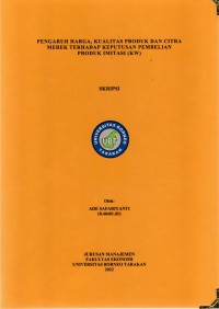 Pengaruh Harga, Kualitas Produk Dan Citra Merek Terhadap Keputusan Pembelian Produk Imitasi (KW)