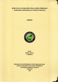 Hubungan Antara Minat Baca Siswa Terhadap Hasil Belajar Di Kelas V SDN 023 Tarakan