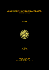 Analisis Struktur Beton Bertulang Gedung LSIH UBT Menggunakan Sni Beton Bertulang 2847:2019 Dan SNI Gempa 1726:2019