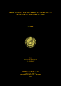 Emission Dispatch Menggunakan Metode Quadratic Programming Pada Software GAMS