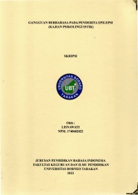 Gangguan Berbahasa Pada Penderita Epilepsi (Kajian Psikolinguistik)