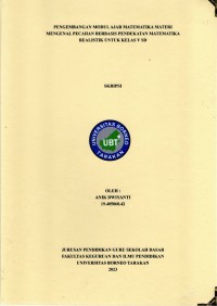 Pengembangan Modul Ajar Matematika Materi Mengenal Pecahan Berbasis Pendekatan Matematika Realistik Untuk Kelas V SD