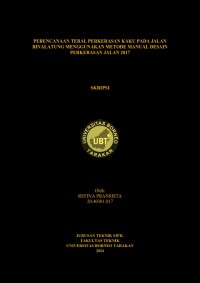 Perencanaan Tebal Perkerasan Kaku Pada Jalan Binalatung Menggunakan Metode Manual Desain Perkerasan Jalan 2017