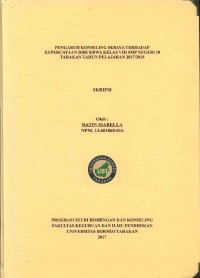 Pengaruh Konseling Sebaya Terhadap Kepercayaan Diri Siswa Kelas VIII SMP Negeri 10 Tarakan Tahun Pelajaran 2017/2018