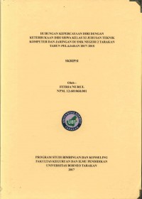 Hubungan Kepercayaan Diri Dengan Keterbukaan Diri Siswa Kelas XI Jurusan Teknik Komputer Dan Jaringan Di SMK Negeri 2 Tarakan Tahun Pelajaran 2017/ 2018