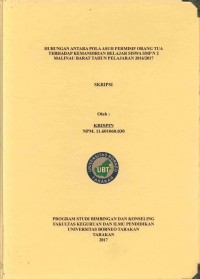 Hubungan Antara Pola Asuh Permisif Orang Tua Terhadap Kemandirian Belajar Siswa SMP N 2 Malinau Barat Tahun Pelajaran 2016/2017