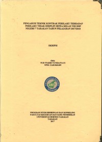 Pengaruh Teknik Kontrak Perilaku Terhadap Perilaku Tidak Disiplin Siswa Kelas VIII SMP Negeri 7 Tarakan Tahun Pelajaran 2017/2018