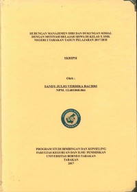 Hubungan Manajemen Diri Dan Dukungan Sosial Dengan Motivasi Belajar Siswa Di Kelas X SMK Negeri 2 Tarakan Tahun Pelajaran 2017/2018