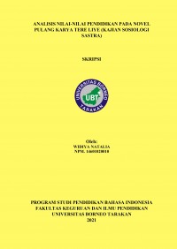 Analisis Nilai-Nilai Pendidikan Pada Novel  Pulang Karya Tere Liye (Kajian Sosiologi Sastra)