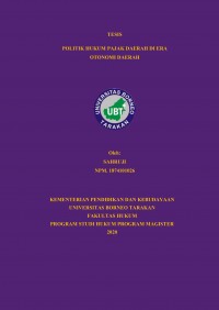 Politik Hukum Pajak Daerah Di Era Otonomi Daerah