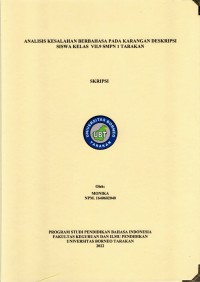 Analisis Kesalahan Berbahasa Pada Karangan Deskripsi Siswa Kelas  VII.9 SMPN 1 Tarakan