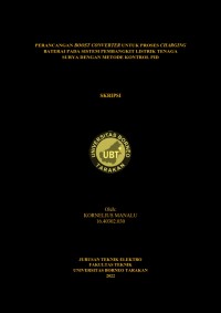 Perancangan Boost Converter Untuk Proses Charging Baterai Pada Sistem Pembangkit  Listrik Tenaga Surya Dengan Metode Kontrol PID