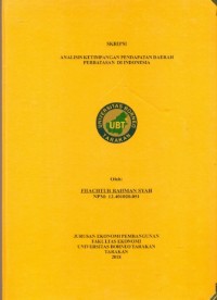 Analisis Ketimpangan Pendapatan Daerah Perbatasan  Di Indonesia