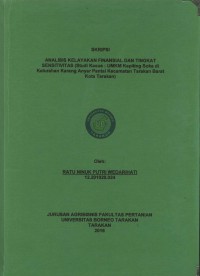 Analisis Kelayakan Finansial Dan Tingkat Sensitivitas (Studi Kasus: UMKM Kepiting Soka Di Kelurahan Karang Anyar Pantai Kecamatan Tarakan Barat Kota Tarakan