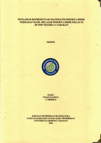 Pengaruh Representasi Matematis Peserta Didik Terhadap Hasil Belajar Peserta Didik Kelas IX Di SMP Negeri 11 Tarakan