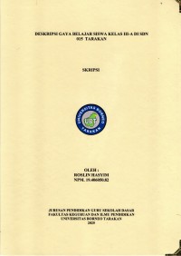 DESKRIPSI GAYA BELAJAR SISWA KELAS III-A DI SDN 015 TARAKAN