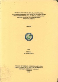 Meningkatkan Hasil Belajar Matematika Materi Penjumlahan Dan Pengurangan Bilangan Bulat Menggunakan Alat Peraga Mistar Dan Boneka Di Kelas IV SDN 005 Sesayap Kab. Tana Tidung