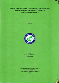 Kajian Aplikasi Pupuk Terpadu Organik-Anorganik Terhadap Pertumbuhan Dan Produksi Wijen (Sesamum indicium l.)