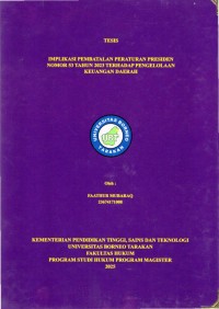 Implikasi Pembatalan Peraturan Presiden Nomor 53 Tahun 2023 Terhadap Pengelolaan Keuangan Daerah