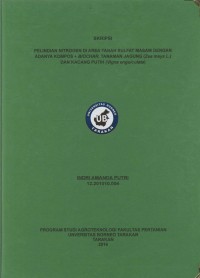 Pelindian Nitrogen Di Area Tanah Sulfat Masam Dengan Adanya Kompos + Biochar, Tanaman Jagung (Zea mays L.) Dan Kacang Putih (Vigna enguiculata)