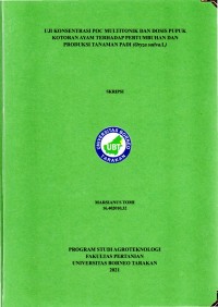Uji Konsentrasi POC Multitonik Dan Dosis Pupuk Kotoran Ayam Terhadap Pertumbuhan Dan Produksi Tanaman Padi (Oryza sativa L.)