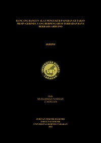 Rancang Bangun Alat Pengukur Paparan Getaran Mesin Gerinda yang Berpengaruh  Terhadap Havs Berbasis Arduino