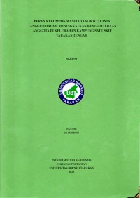 Peran Kelompok Wanita Tani (KWT) Cinta Tangguh  Dalam  Meningkatkan Kesejahteraan Anggota Di Kelurahan Kampung Satu Skip Tarakan Tengah