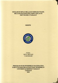 Pengaruh Minat Belajar Terhadap Hasil Belajar Matematika Siswa Kelas IX SMP Negeri 4 Tarakan