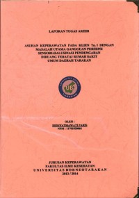 Asuhan Keperawatan Pada Klien Tn. I Dengan Masalah Utama Gangguan Persepsi Sensori: Halusinasi Pendengaran Di Ruang Teratai Rumah Sakit Umum Daerah Tarakan