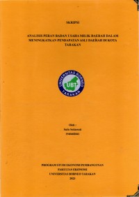 Analisis Peran Badan Usaha Milik Daerah Dalam Meningkatkan Pendapatan Asli Daerah Di Kota Tarakan