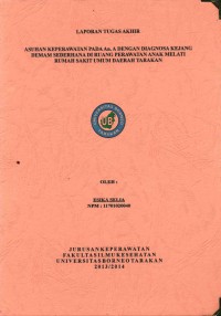 Asuhan Keperawatan Pada An. A Dengan Diagnosa Kejang Demam Sederhana Di Ruang Perawatan Anak Melati Rumah Sakit Umum Daerah Tarakan