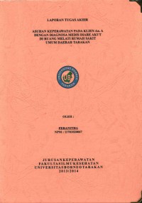 Asuhan Keperawatan Pada Klien An. A Dengan Diagnosa Medis Diare Akut Di Ruang Melati Rumah Sakit Umum Daerah Tarakan
