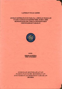 Asuhan Keperawatan Pada Ny. L Dengan Masalah Utama Gangguan Konsep Diri: Harga Diri Rendah Di Ruang Teratai Rumah Sakit Umum Daerah Tarakan