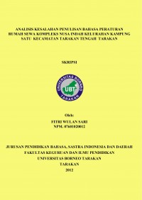Analisis Kesalahan Penulisan Bahasa Peraturan Rumah Sewa Kompleks Nusa Indah Kelurahan Kampung Satu  Kecamatan Tarakan Tengah Tarakan