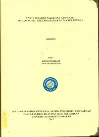 Fakta Sejarah Palestina Dan Israel  Dalam Novel The Khilafa Karya Zaynur Ridwan