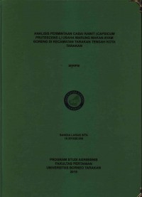 Analisis Permintaan Cabai Rawit (Capsicum frutescens l.) Usaha Warung Makan Ayam Goreng Di Kecamatan Tarakan Tengah Kota Tarakan