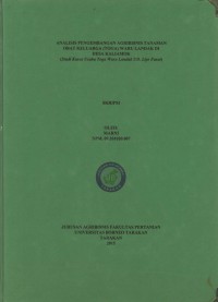 Analisis Pengembangan Agribisnis Tanaman Obat Keluarga (Toga) Waru Landak Di Desa Kaliamok (Studi Kasus Usaha Toga Waru Landak UD. Liye Fasut)