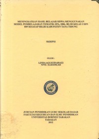 Meningkatkan Hasil Belajar Siswa Menggunakan Model Pembelajaran Tematik (IPA, SBK, BI) DI Kelas I SDN 009 Sesayap Hilir Kabupaten Tana Tidung