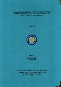 Karakteristik Edible Film Dari Semi Refined Carrageenan Kappaphycus alvarezii Dengan Asam Malat Sebagai Plasticizer